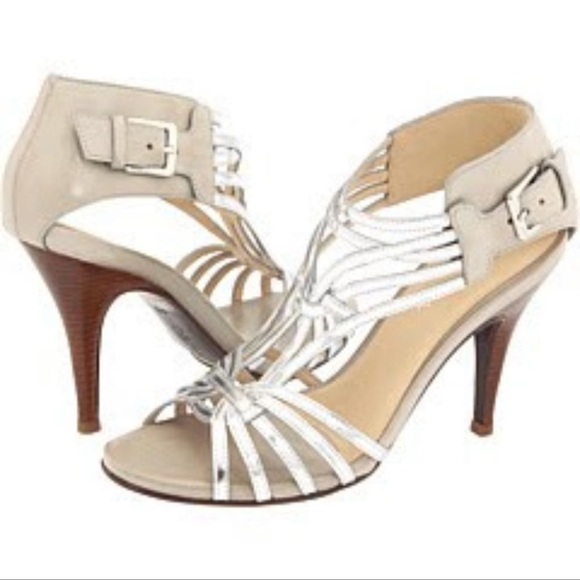 Cole Haan || Women's Verona Size Silver/Tan Heel Pumps Size 7.5 - Picture 1 of 10